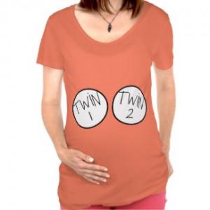 Twin 1 And Twin 2 Mom To Be Maternity T-shirt by Ricaso_Baby