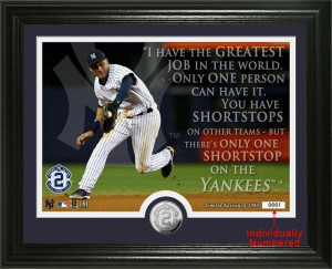 ... New York Yankees Derek Jeter “Quote” Silver Coin Photo Mint
