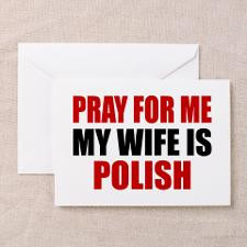 Pray Wife Polish Greeting Card for