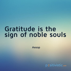 quote on gratitude: aesop gratitude noble souls attitude mindfulness ...