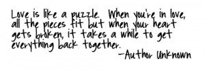 Love Is Like A Puzzle: Quote About Love Is Like A Puzzle ~ Daily ...