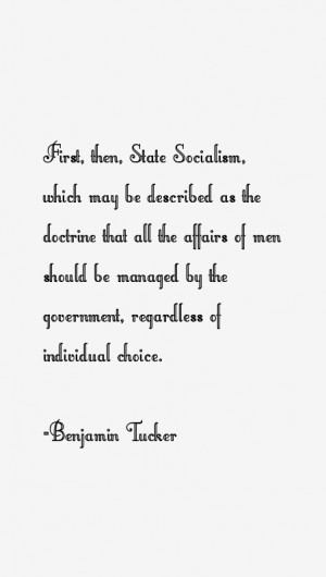 First, then, State Socialism, which may be described as the doctrine ...