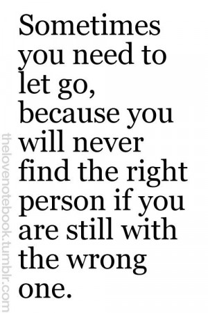 sometimes you need to let go..