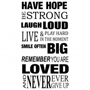 Details about Have Hope Be Strong Quote Wall Stickers / Wall Decals