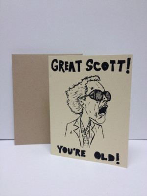 Doc Brown : Back to the Future - Screen Printed Card