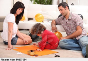 Family spending quality time together