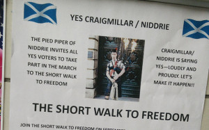 Pro-independence posters organising 'short walk to freedom' marches ...