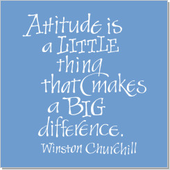 Attitude, Winston Churchill, Calligraphy Art Plaques