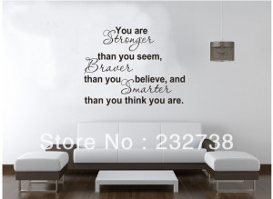 -Saying-Quotes-You-Are-Stronger-home-decoration-Removable-vinyl-wall ...