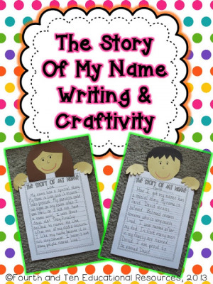 The Story of My Name Writing and Craftivity Update