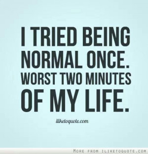 Being normal