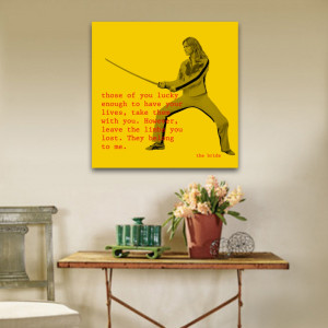 kill bill the bride quote 2 square wall art