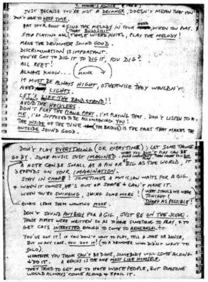 Thelonius Monk’s advice to saxophonist Steve Lacy (1960)