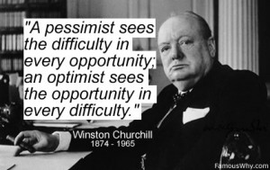 Winston Churchill on optimism