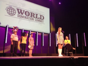 My photo of brave speakers on stage at the World Domination Summit