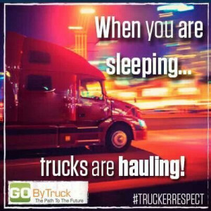Thanx to all long hall truckers