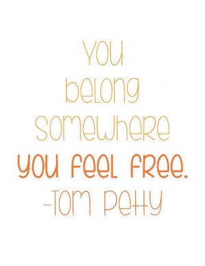 You Belong Somewhere You Feel Free Quote Wall by lesfleurspapier, $0 ...