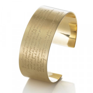 love the rainer maria rilke quote on this cuff simple and beautiful