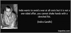 India wants to avoid a war at all costs but it is not a one-sided ...