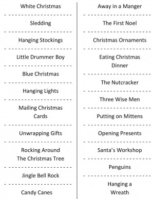 Christmas Charades {free party game printable}
