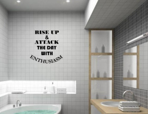 ... 'Rise Up & Attack The Day With Enthusiasm' Motivational Wall Quote