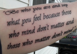 cool arm quote tattoo design