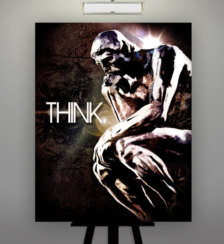... Thinking Man Sculpture / Stutue Auguste Rodin Poster Modern