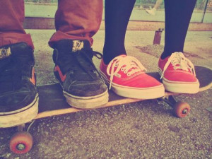 couple, cute, hipster, skate, vans