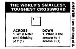 What is the ANSWER to this CROSSWORD ?