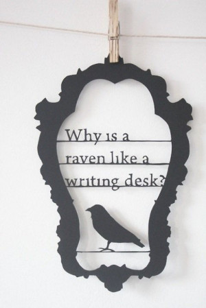 WonderlandWall Art, Writing Desks, Edgar Allan Poe, Mad Hatters, Quote ...