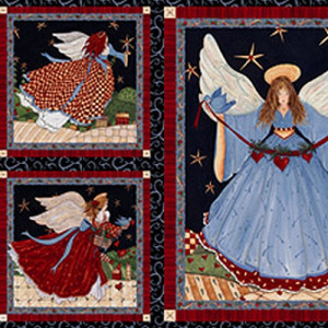 panel_christmas_quilt_fabric_angels_from_above_wall_quilts_pillows ...