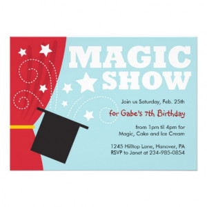 Magic Show Birthday Party Invitations