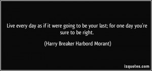 Harry Breaker Harbord Morant Quote