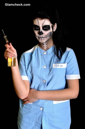 Scary Nurse Makeup for Halloween