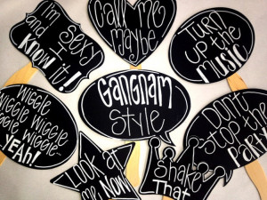 Song Lyric Photo Props with Phrases Weddings Decor Photo Booth Props