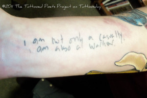 arm quote tattoos Tattoosday A Tattoo Blog The Tattooed Poets Project ...