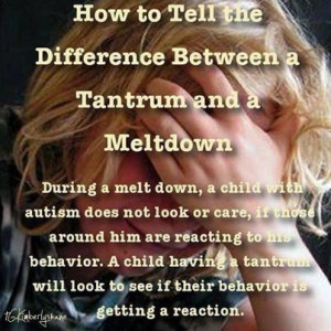 ... any youngster placed in a distressing situation can have a meltdown