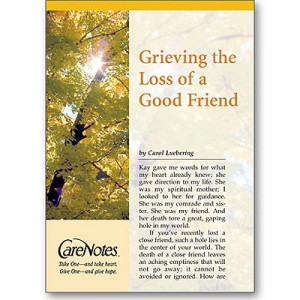 Home »Grieving the Loss of a Good Friend