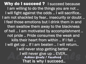 Why do I succeed ?