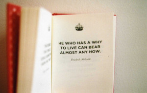 He who has a why to live can bear almost any how.