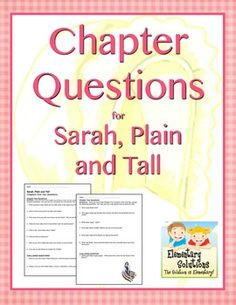 ... use with reading Sarah, Plain and Tall by Patricia MacLachlan. $ More