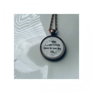 it was a good day Ice Cube lyric quote necklace- Today I didn't even ...