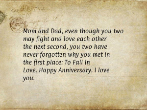 Mom and dad anniversary quotes