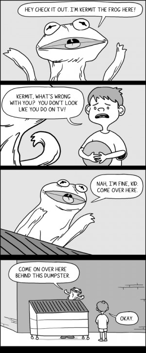 kermit the frog as a bait comic
