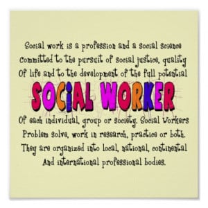 Social Worker Definition Art Poster