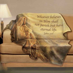 John 3:16 Biblical Quote Blanket