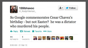 ... CESAR Chavez and not HUGO Chavez, yet they still don’t really seem