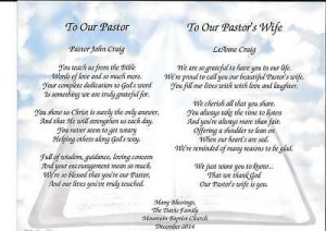 Pastors Wife Personalized Framed Poems Picture