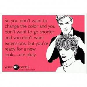 Oh the glory of being a hairdresser!
