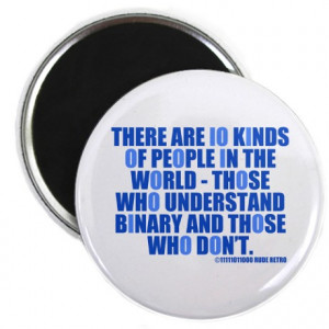 ... People Gifts > 10 Kinds Of People Magnets > 10 Kinds of People Magnet